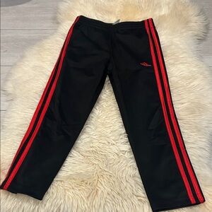 Adidas Kids Black and Red Sweatpants